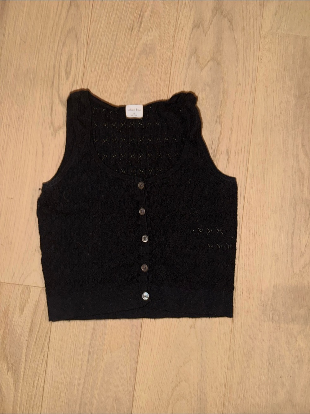 Wilfred Black Button-Front Knit Tank